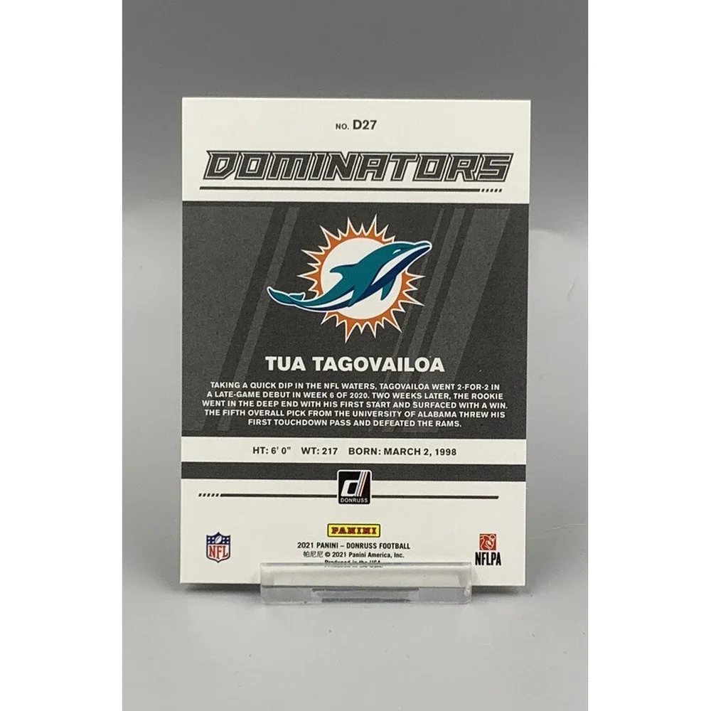 2021 Panini Donruss Dominators Tua Tagovailoa Miami Dolphin's‎  #D-27
